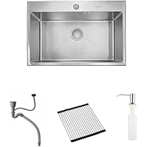 Amazon.co.jp: Tophome キッチン用流し台(蛇口なし) 台所の